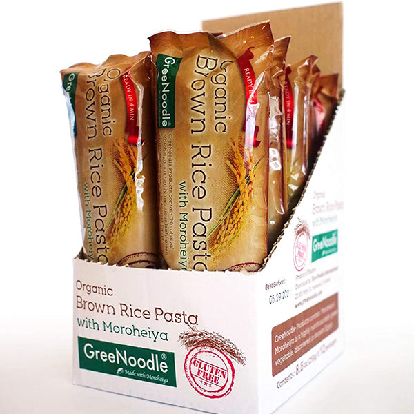 Greenoodle USDA Organic Moroheiya Brown Rice Pasta (12 Pack)