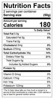 GreeNoodle Plain Nutrition Facts