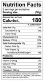 GreeNoodle Plain Nutrition Facts